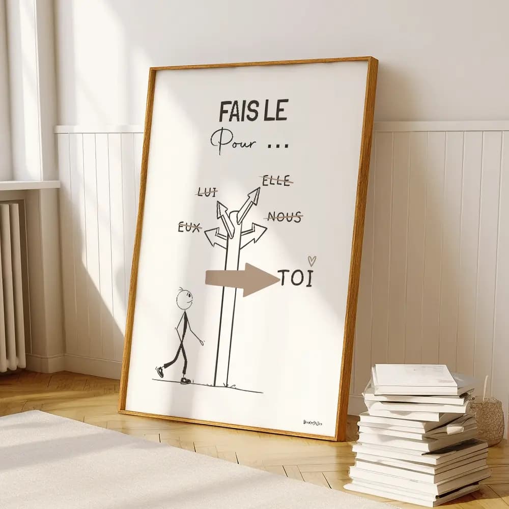 Affiche motivation santé mentale français, Art mural de psychologie, Décor bureau thérapeute, conseiller scolaire, téléchargement numérique