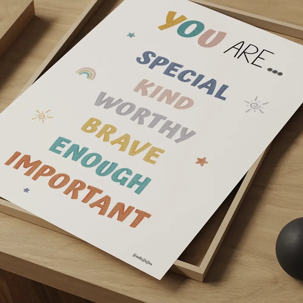 Liste d'affirmation positives colorées