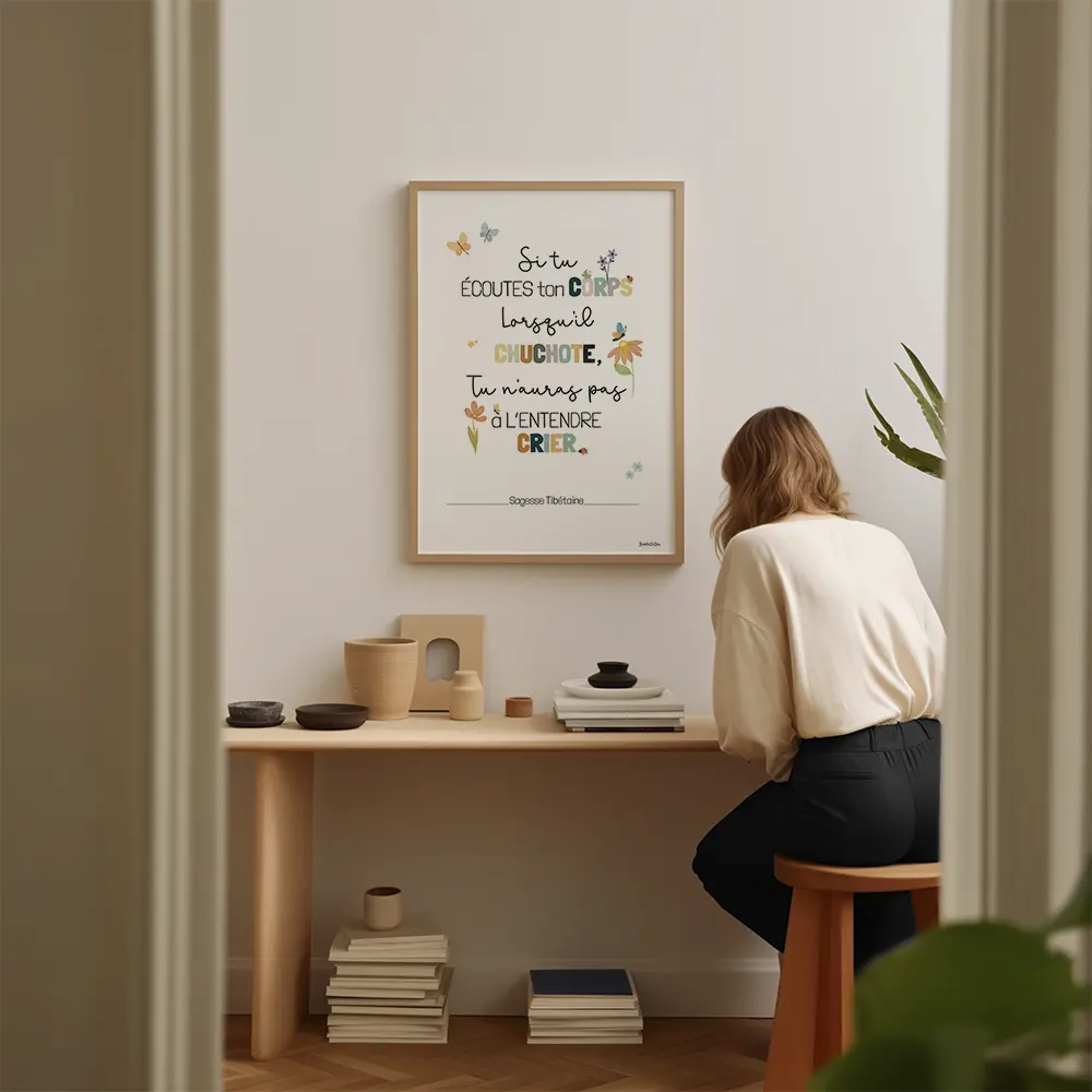 Citation colorée parsemée de fleurs et papillons mignons