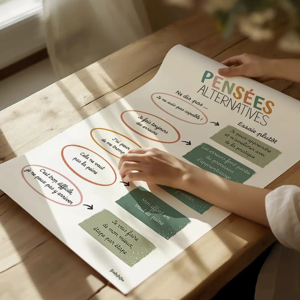 Infographie composée de bulles de texte colorées dans le style d'une bande dessinées avec les affirmation qu'il est plus motivant de dire