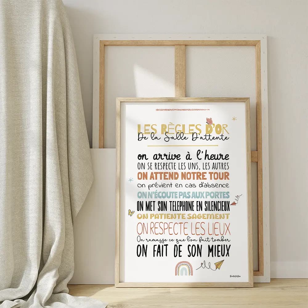 Affiche composée entièrement de texte dont chaque ligne utilise des fonts et couleurs différentes
