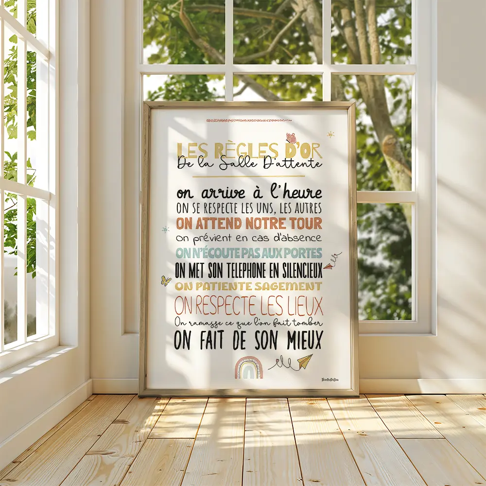 Affiche composée entièrement de texte dont chaque ligne utilise des fonts et couleurs différentes