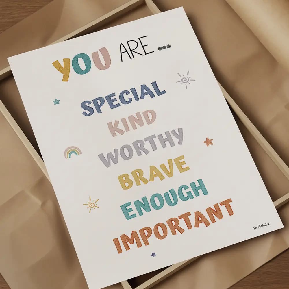 Liste d'affirmation positives colorées