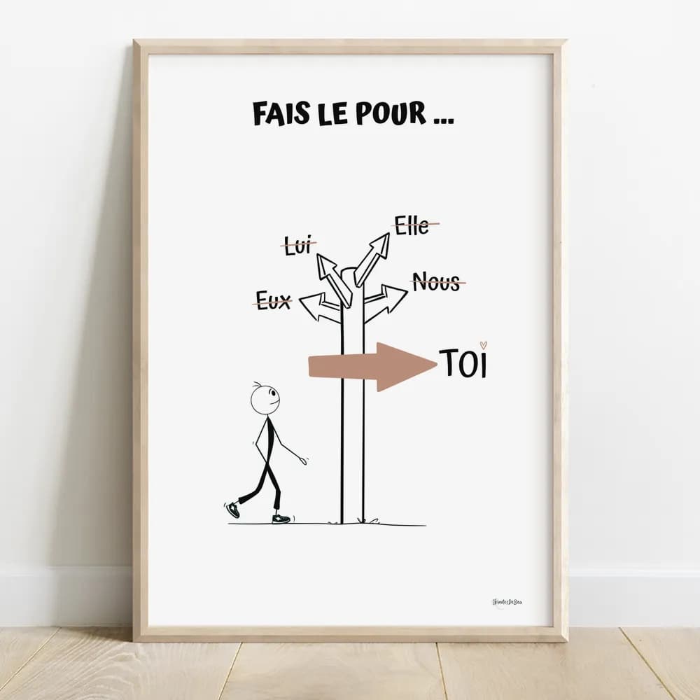 Affiche motivation santé mentale français, Art mural de psychologie, Décor bureau thérapeute, conseiller scolaire, téléchargement numérique