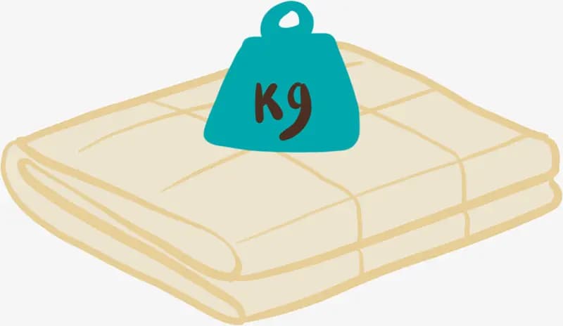 Couverture lestée Dessin d'une couverture lestée