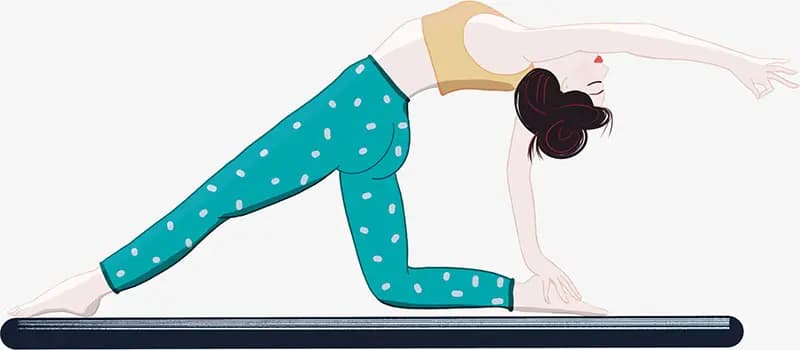 Posture yoga femme Dessin d'une femme qui fait du yoga pour représenter la pratique d'une activité physique