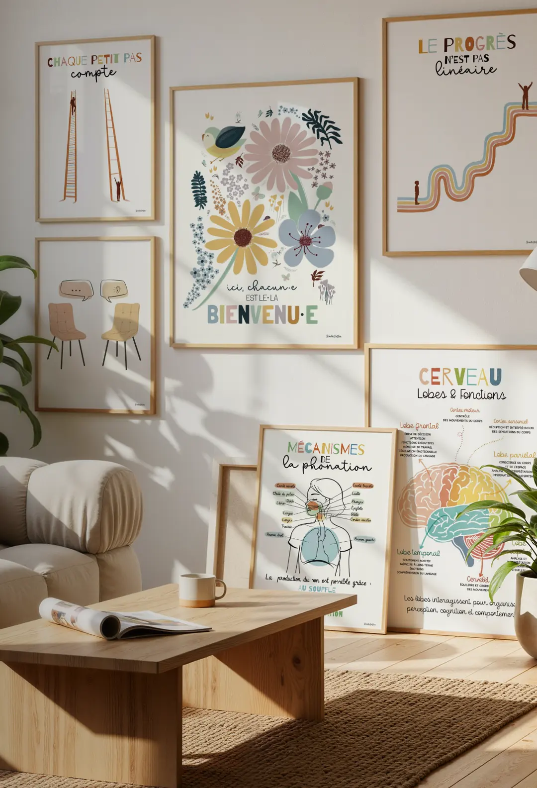 Affiches inspirantes pour la décoration murale du bureau et de l'école