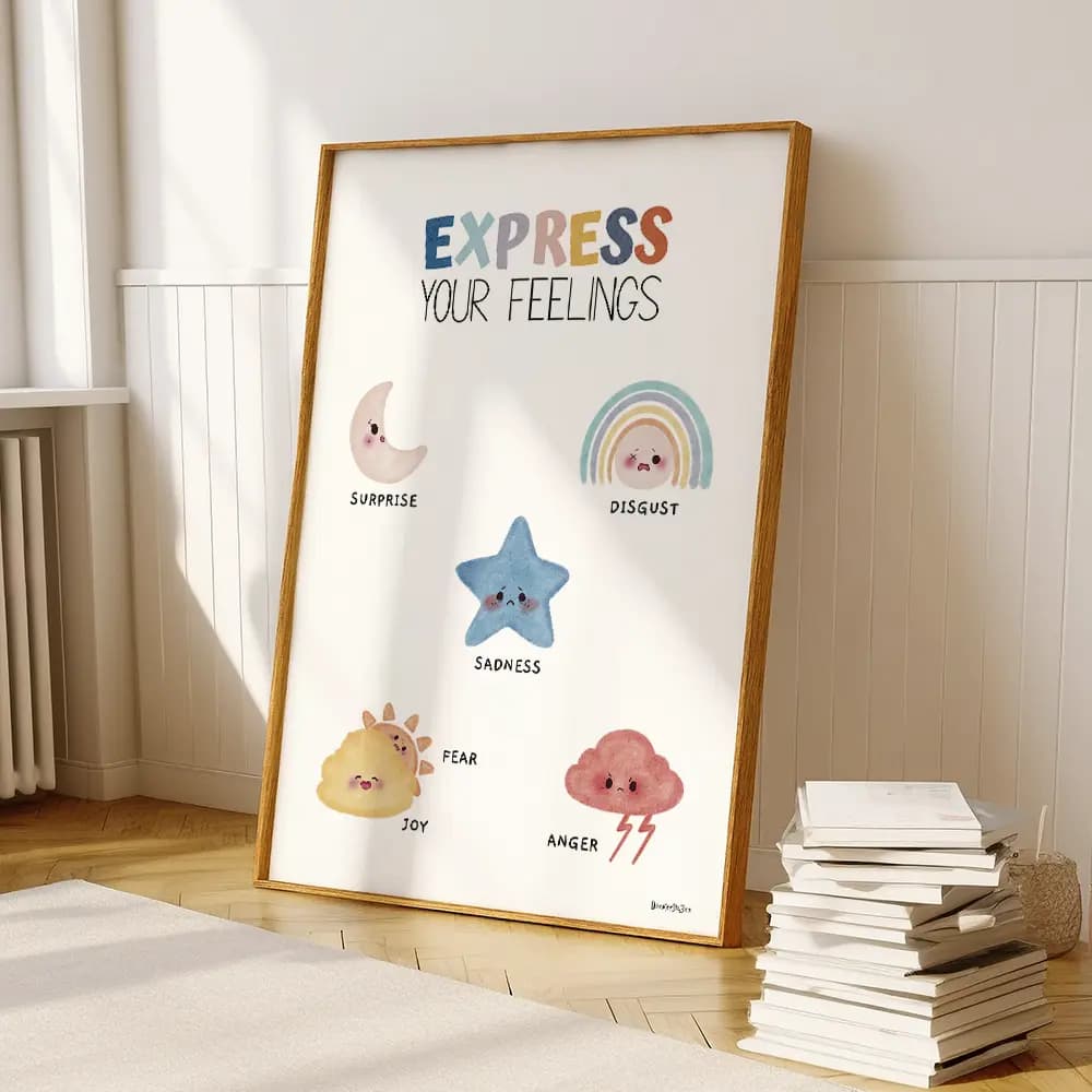 Dessin au crayon de personnages représentant des sentiments comme une météo