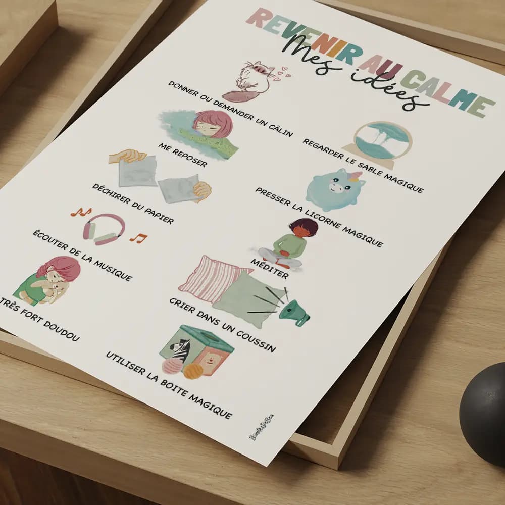 Dessins mignons de 10 activités permettant de calmer un enfant