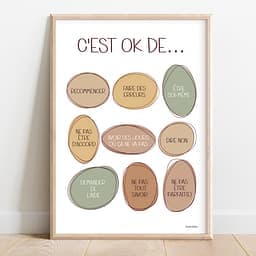 C'est OK de ... Infographie composée d'ovales irréguliers de couleur sunshine avec une liste de messages de ce qu'il est OK de faire