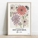 Chaque jour est à lui seul une vie Illustration dessinée à la main en couleurs pastel d'une multitude de fleurs et plantes de différentes taille et forme