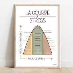 La courbe de stress Dessin d'une courbe montrant la performance en fonction du stress