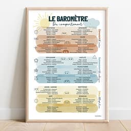 Le baromètre du comportement Baromètre du comportement multicolore intégrant les émotions, structuré en trois zones : conscient, subconscient et corps.